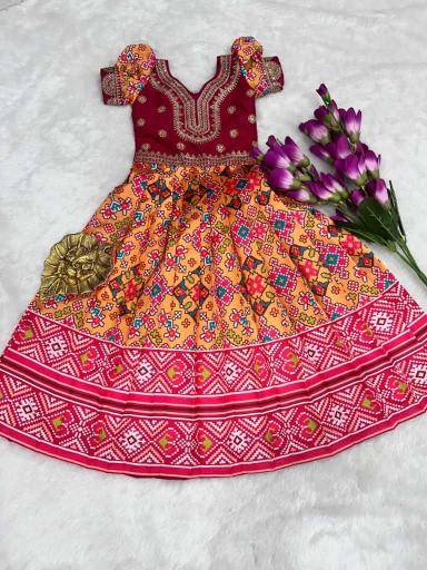 NEW LAUNCIN GOWN silk Surat kids wear exporters